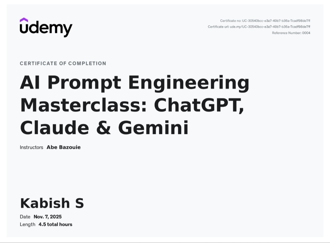 AI Prompt Engineering Certificate