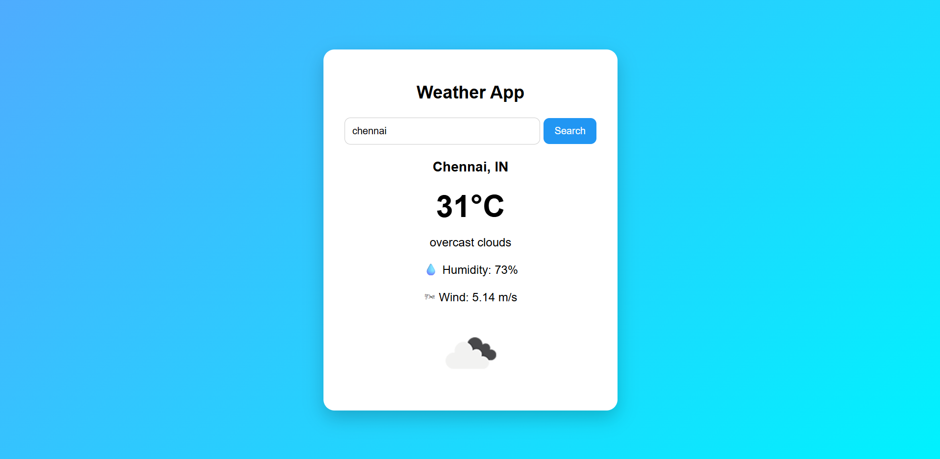 Weather App with OpenWeatherMap API
